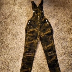 FashionNova Camo overalls